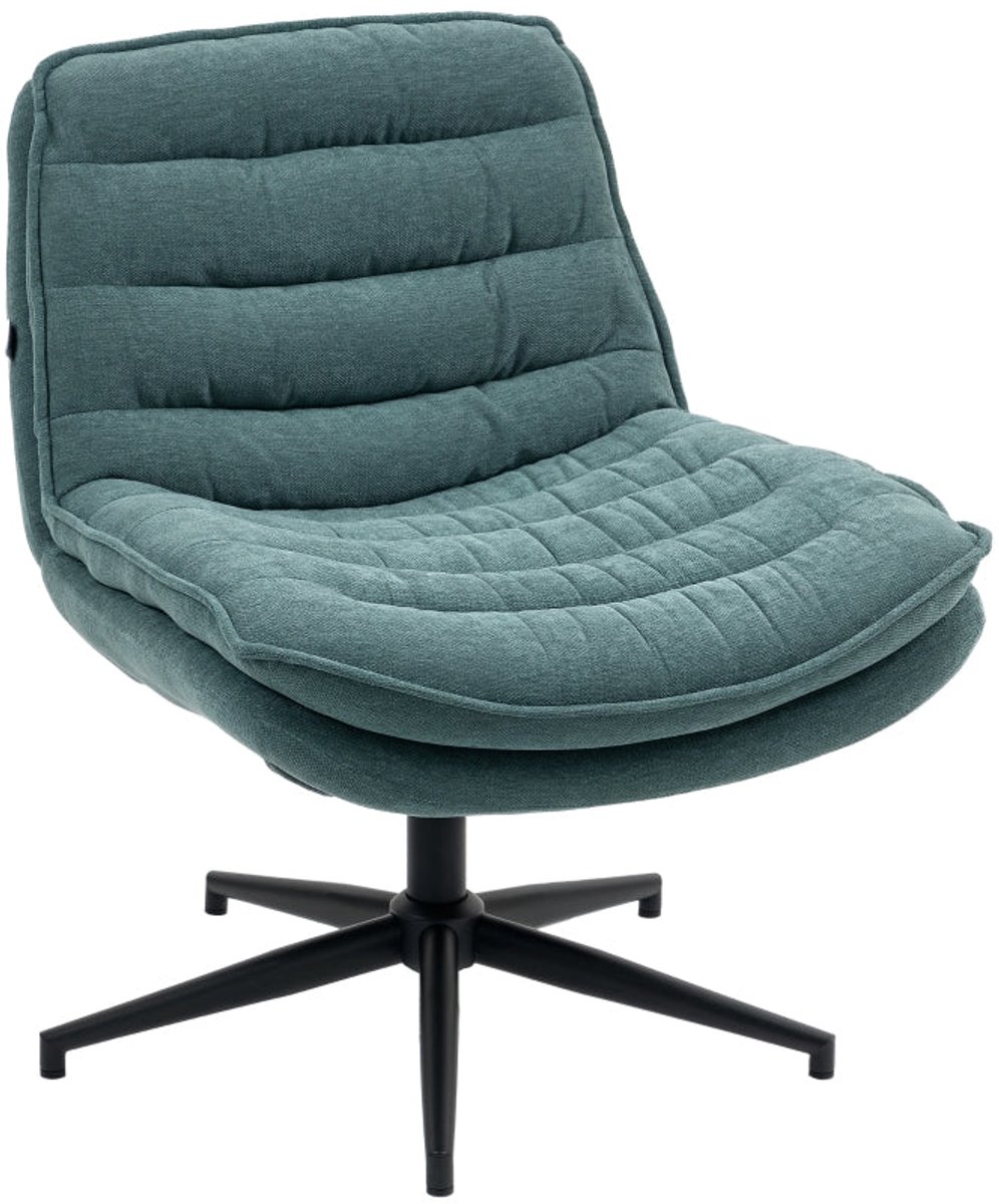 Merax Bureaustoel Zonder Armleuningen - Brede Zitting 65,5 cm - Verstelbare Draaistoel - Ergonomische Stoel voor Kleermakerszit Home Office - Donkergroen