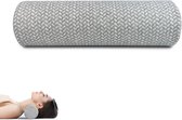 Nekrol - Circulair Nekkussen - Orthopedisch Memory Foam Beenkussen - nekkussen 10x50 cm - Ergonomisch Kniekussen voor Zijslapers - Kniekussen van traagschuim - voor Nek, Knieën, Zijslapers, Benen en Rug - Grijs