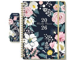 Agenda 2026 - Life Planner 2026 - A5 - Luxe Agenda 2026 volwassenen - Weekplanner & Maandplanner - 12 Maanden Kalender - Spiraalgebonden Notitieboek - Planner voor Werk Studie Thuis - Jaaragenda voor werk & privé - Geweldig Cadeau voor Vrouw
