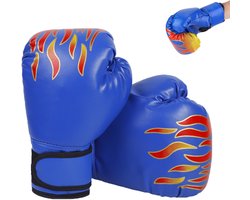 Bokshandschoenen voor kinderen - Muay Thai trainingshandschoenen voor kinderen - Bokshandschoenen voor peuters - Blauw - Bokshandschoenen voor jeugdtraining - Geschikt voor MMA, Muay Thai, kickboksen en training met de bokszak