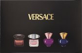 Versace Miniatures Set Women 20 ml - 4x5ml - Crystal Noir Edt/Bright Crystal Edt/Dylan Purple Edp/Dylan Blue Edp