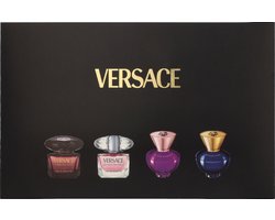 Versace Miniatures Set Women 20 ml - 4x5ml - Crystal Noir Edt/Bright Crystal Edt/Dylan Purple Edp/Dylan Blue Edp