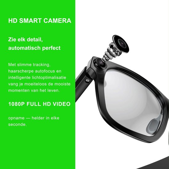 Monvu Stream One AI Bril met Camera 1080P - Handsfree Filmen & Fotograferen - Open-Ear Speakers - Bluetooth - AI Bril met Camera voor Sport, Werk en Dagelijks Gebruik van Monvu — afbeelding 3