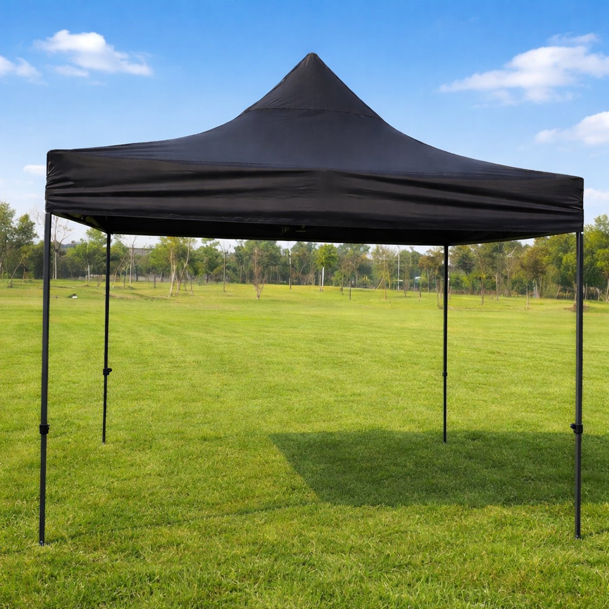 AmbiSphere - Vouwtent Plooitent 3x3m zwart met zwart frame basic