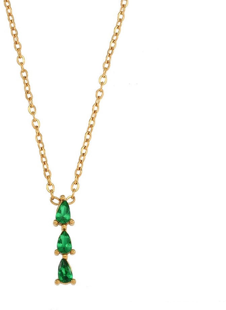 Ketting met Druppelvormige Zirkonia – Sprankelend Detail | Twinolo