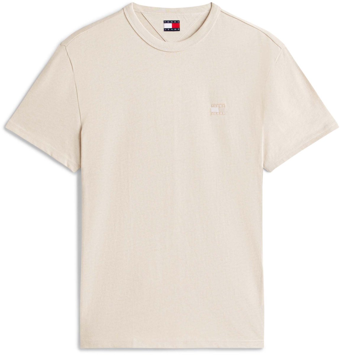 T-Shirt Tommy Jeans Tjm Reg Badge Tee Ex Fashion Wear Volwassen Beige