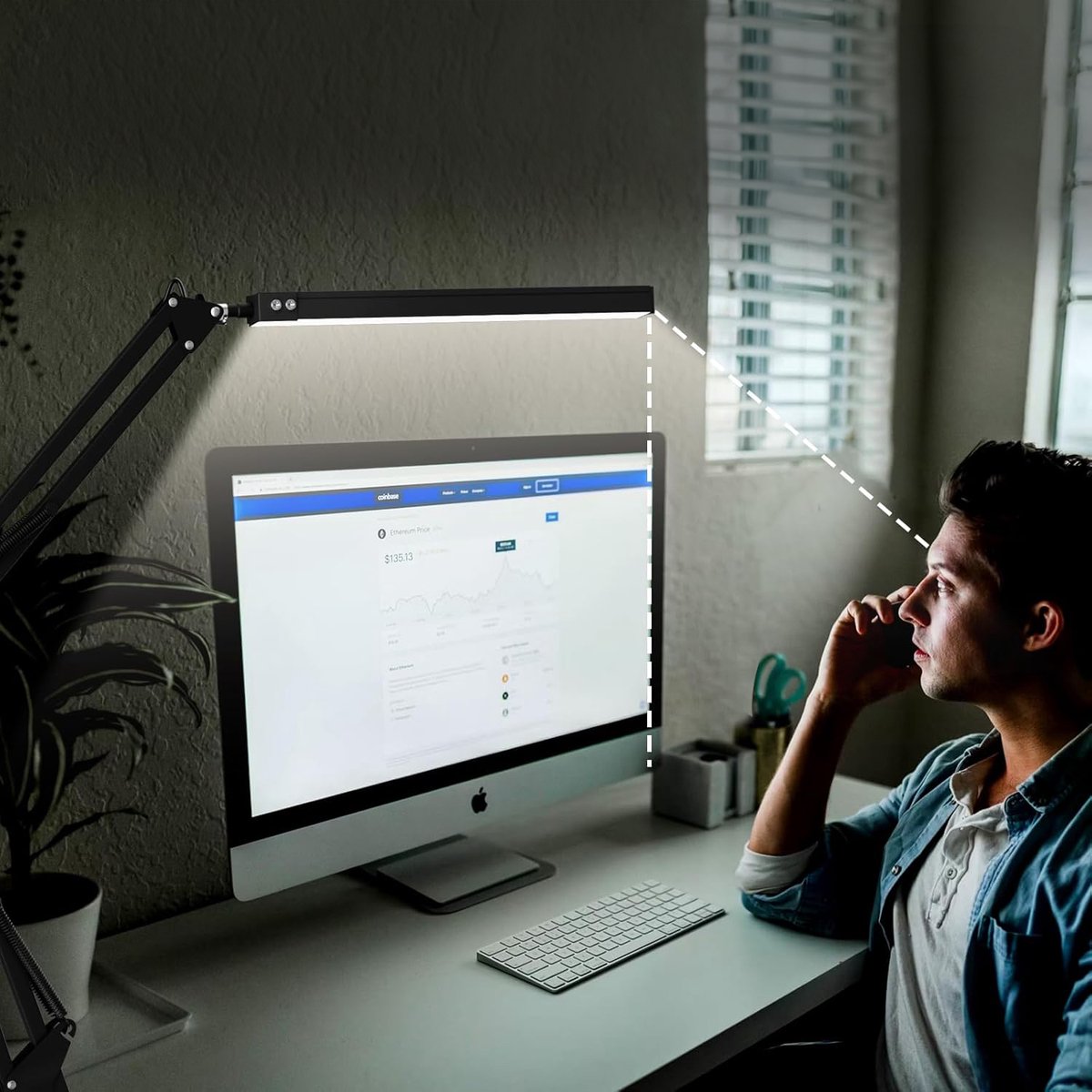 Vesfy LED Bureaulamp met Klem - Dimbaar thumbnail 2