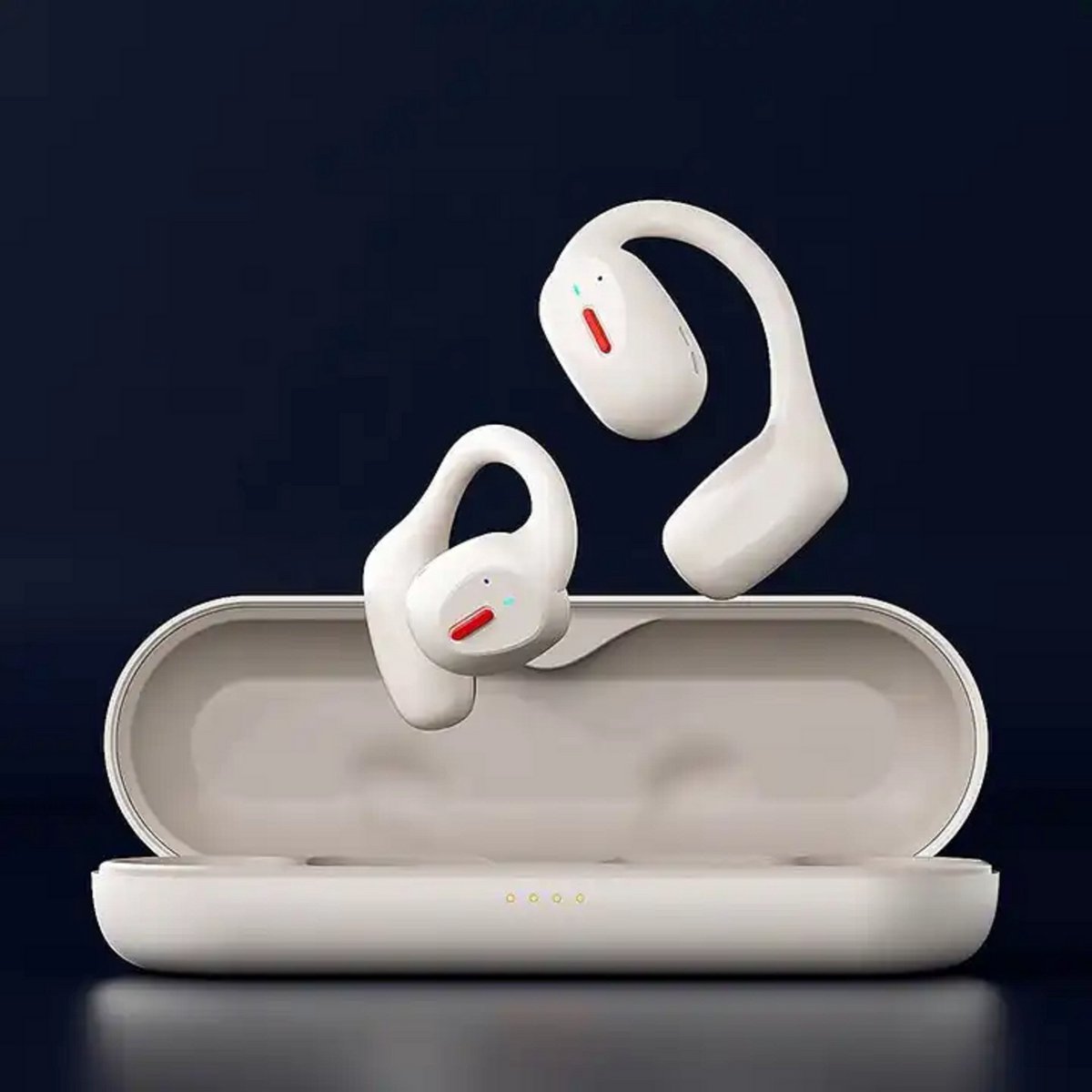 On-ear sport Volledig Draadloze on-ear Oortjes - met oplaadcase - Bluetooth Oortjes - Geschikt voor Apple en Android - Touch Control Open Oor waterdichte oortelefoon Oortje