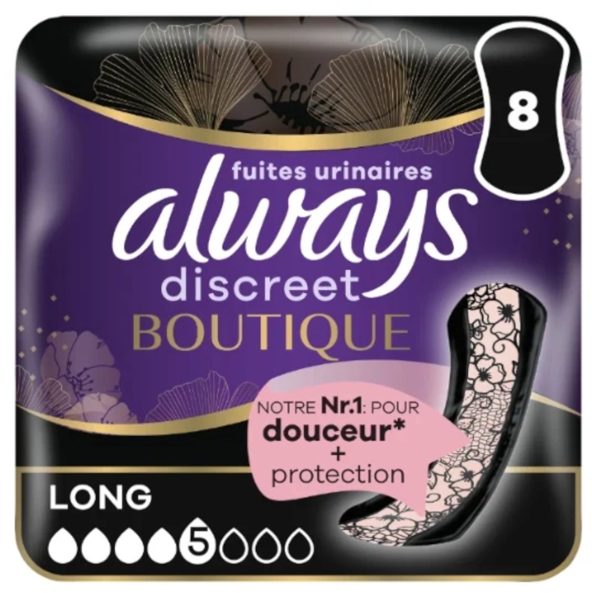 Always discreet boutique 8st lang incontinentie maandverband