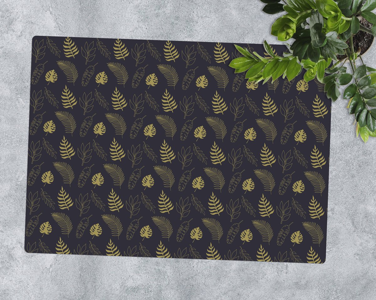 Coloray Vloerbeschermer - Natuur laat achter Vloerbeschermer Bureaustoel - 100x70 cm - Veelkleurig Vloerbeschermer Groot - Vloerbeschermer Bureaustoel Tapijt - PVC Vloerbeschermer - Rechthoekige Mat - Natuur Thema