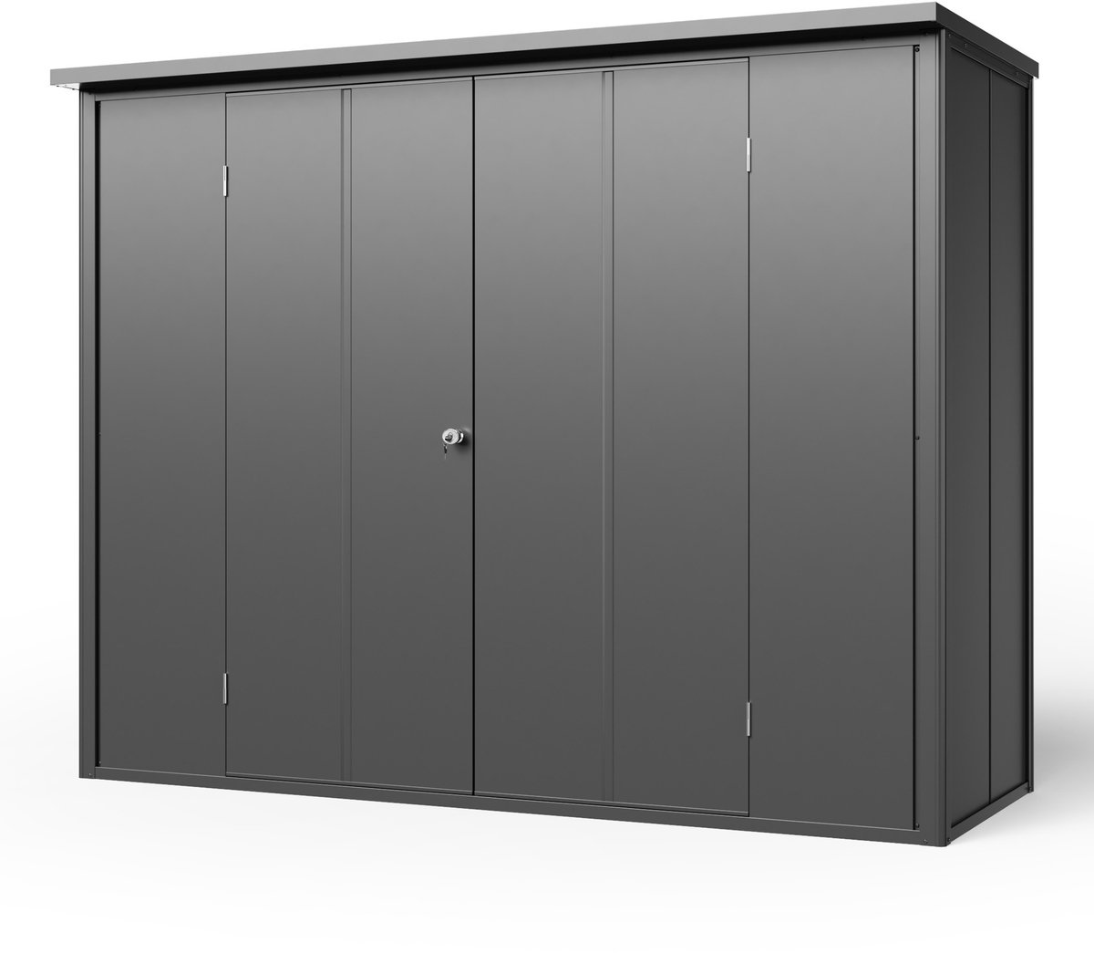 GFP Primeyard Metalen tuinkast 156x84x181 cm gereedschapskast weerbestendig antraciet incl. Vloer