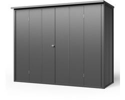 GFP Primeyard Metalen tuinkast 156x84x181 cm gereedschapskast weerbestendig antraciet incl. Vloer