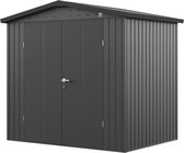 GFP Primeyard Tuinschuur metalen 210x150x205 cm tuinhuis antraciet