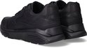 Zwarte Xsensible lage sneakers gezien vanaf de achterkant, met veters.