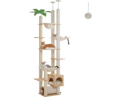 Kattenu TripleTower - Krabpaal plafond - Plafond krabpaal voor katten - Kattenkrabpaal plafond - Katten klimmuur - Hout