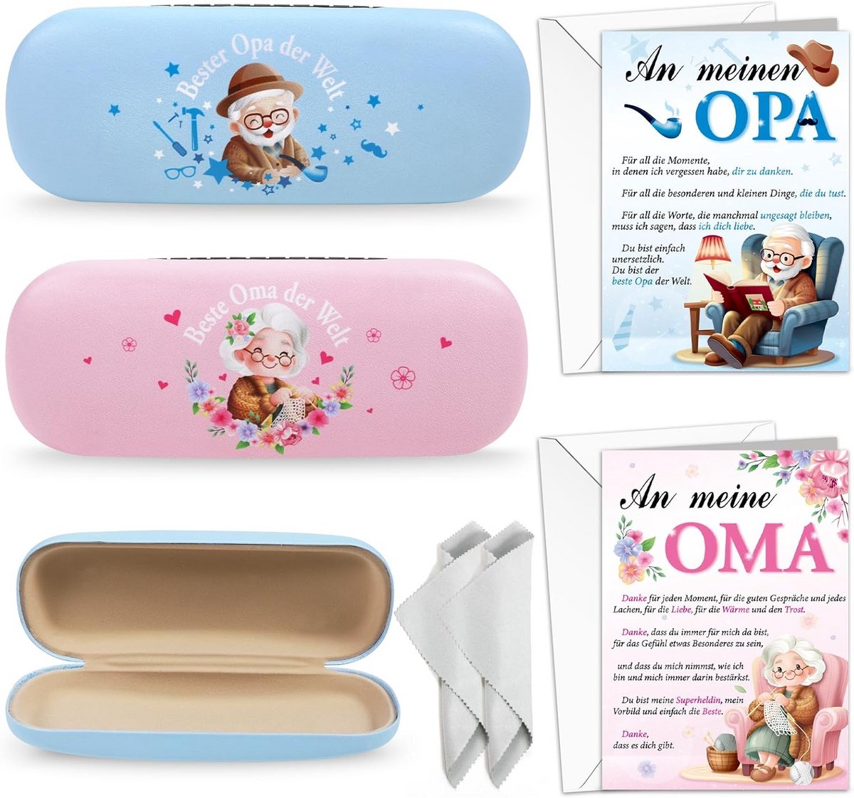 Brillenkoker cadeau voor Oma en Opa - Beschermhoes voor Bril
