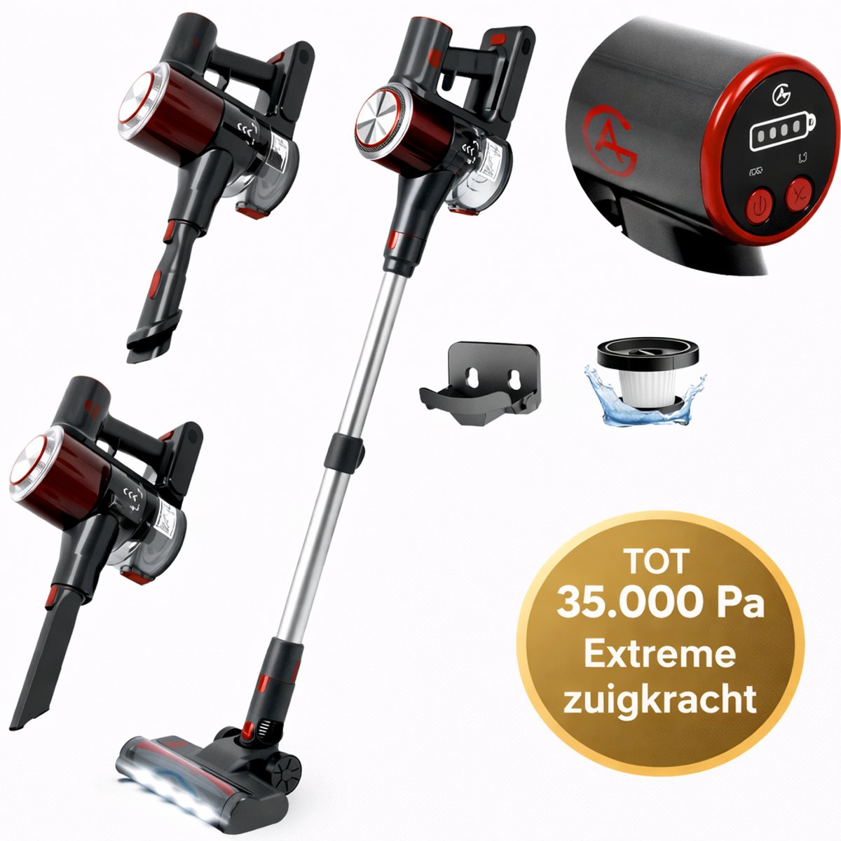 AG4300 Steelstofzuiger Draadloos - Platinum Grey