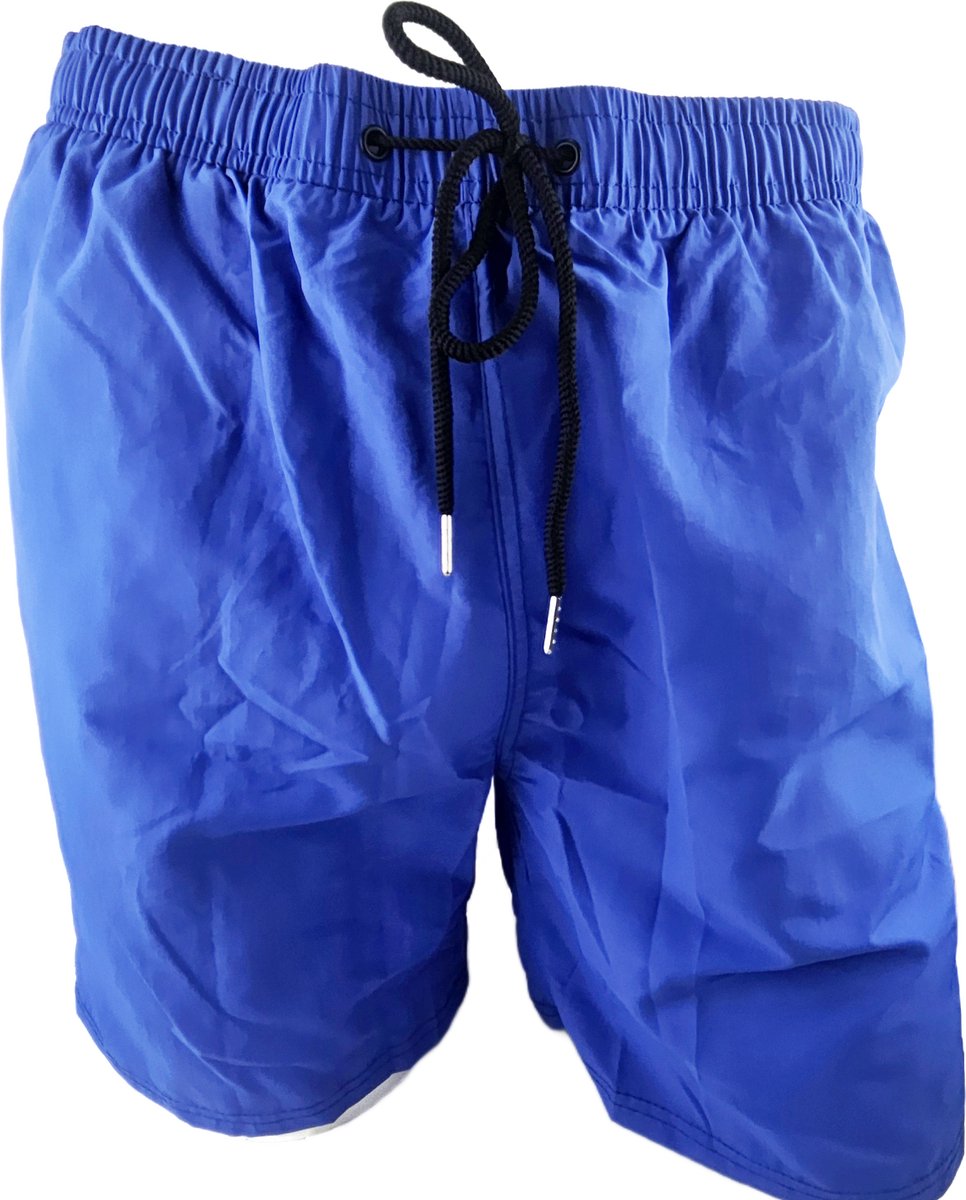 BamBella ® - Zwembroek - Maat S/M - Blauw wit zwemshorts - short man mannen korte broek heren