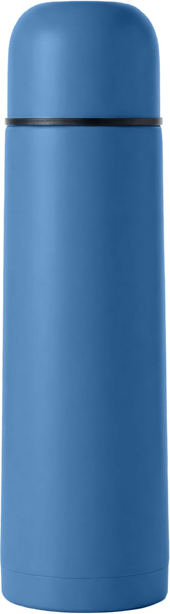 Thermosfles - 750ML - Dubbelwandig - RVS - Thermoskan - Isoleerkan - Lekvrij - Thermosbeker Koffie - Warm en Koud - Blauw