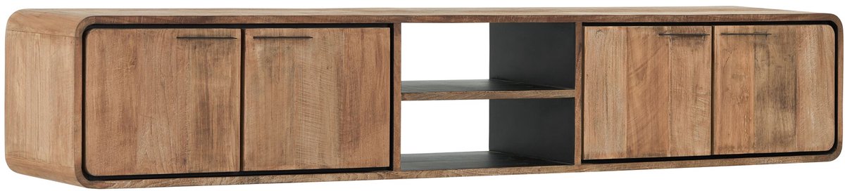 DTP Home Evo zwevend tv meubel large teakhout - 225x40x40 cm