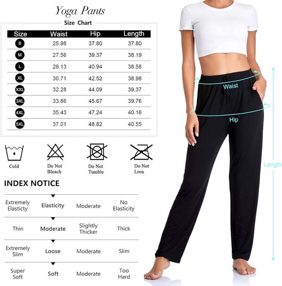 Comfortabele Losse Yoga en Sportbroek voor Dames met Brede Pijpen en Zakken — afbeelding 3
