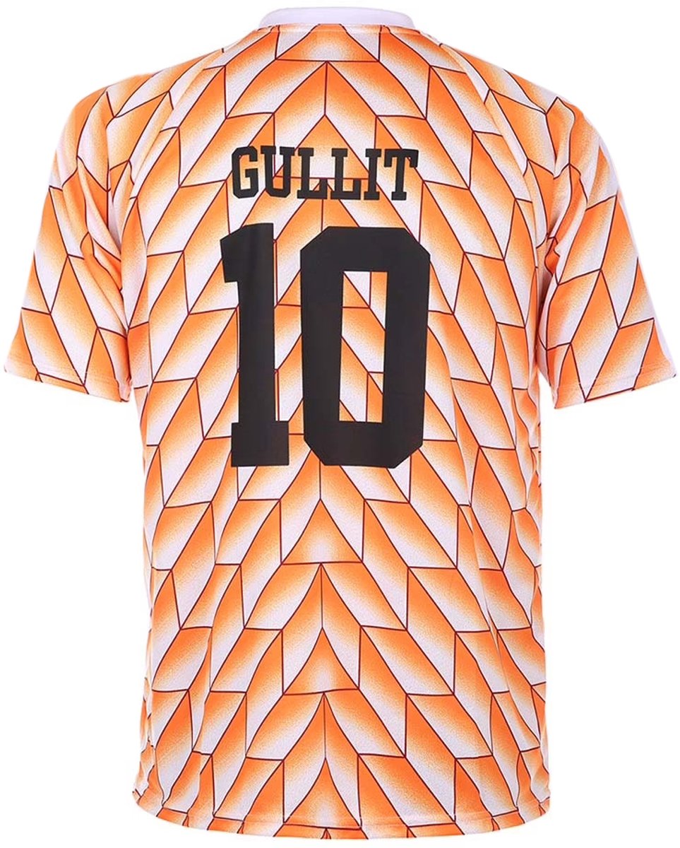 EK 88 Voetbalshirt Gullit 1988 - Oranje shirt - Nederlands Elftal Shirt - Nederlands Elftal - Voetbalshirts Kinderen - Jongens en Meisjes - Sportshirts - Volwassenen - Heren en Dames - Maat XXXL