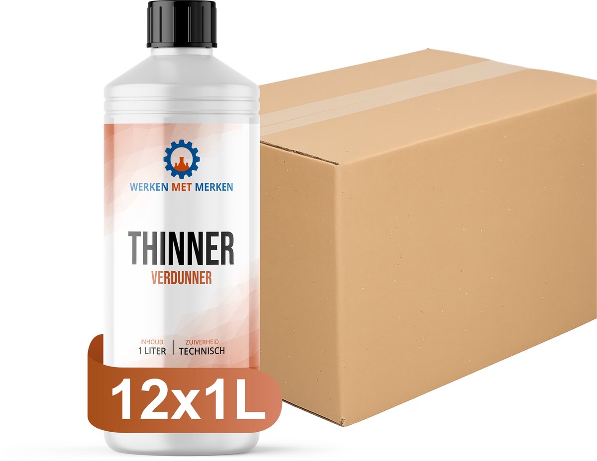 Thinner - Doos, 12 x 1 liter