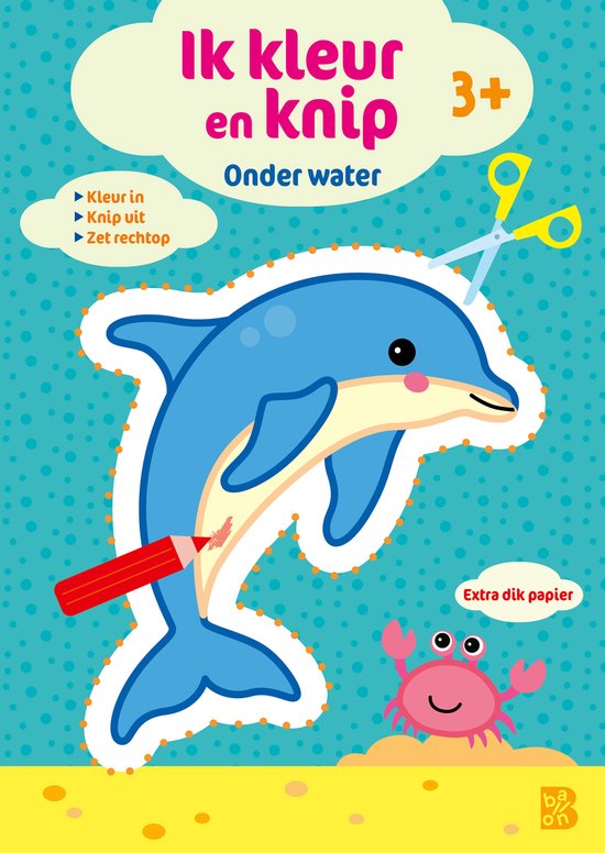 Ik kleur en knip 1 - Onder water - cover
