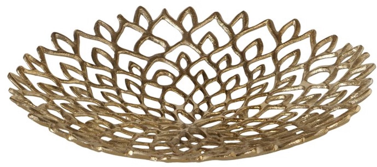 Boltze - Schaal - Bowl - Spiro - Aluminium - Goud - 36x7cm