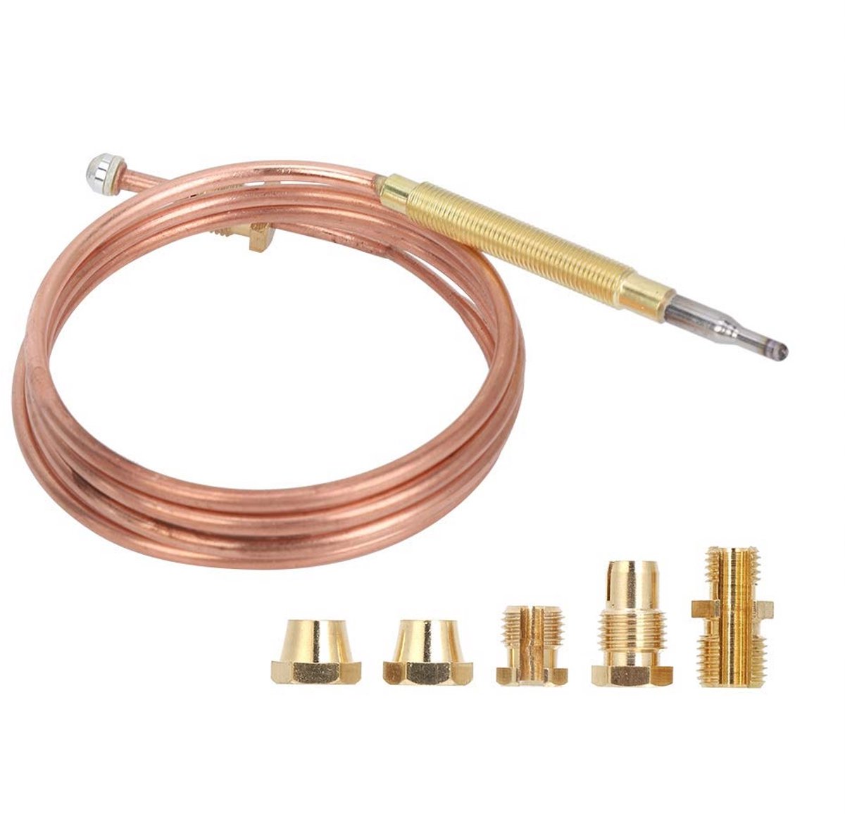 Universele Thermokoppel Sensor 900mm met 5 Moeren voor Gasfornuis, Oven en Boiler