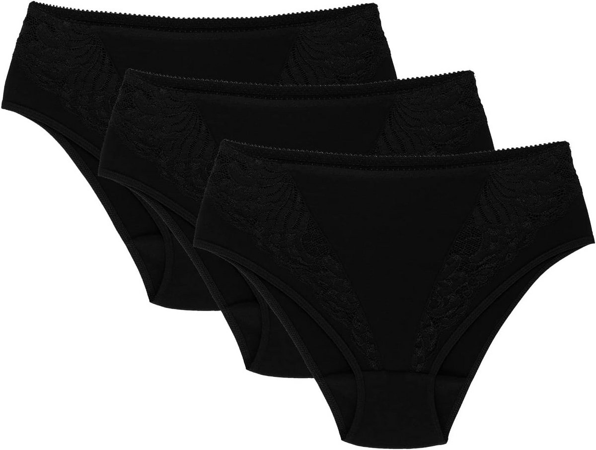 Elegante dames slip met kanten details en hoge taille
