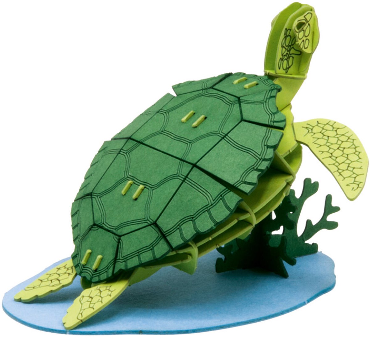 Fridolin 3D papieren model zeeschildpad educatief speelgoed karton.