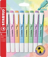 STABILO swing cool Pastel - Surligneur - Perfect pour les Bébé en route - Trousse à crayons avec 8 couleurs