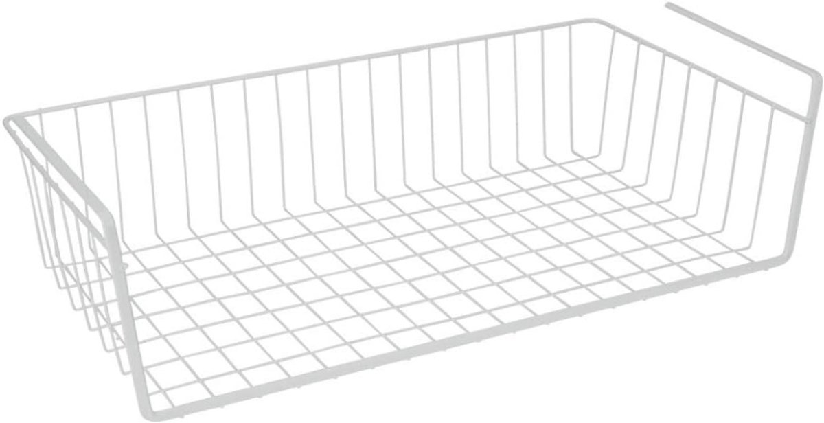 Famanu – Hangende opbergmand voor onder plank - metalen mand voor keuken en kastorganisatie - 30 cm - duurzaam materiaal - multifunctioneel - stevig en ruimtebesparend - ideaal voor thuis en kantoor