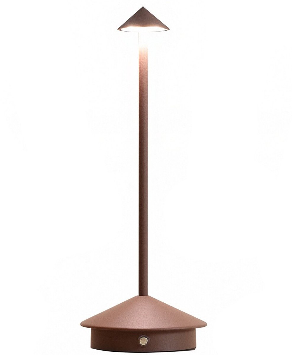 Draadloze LED Tafellamp - Aluminium - Oplaadbaar via USB-C - Touch Bediening & Dimbaar - 3 Lichtkleuren - Nachtlampje voor Slaapkamer & Woonkamer - Lichtbruin