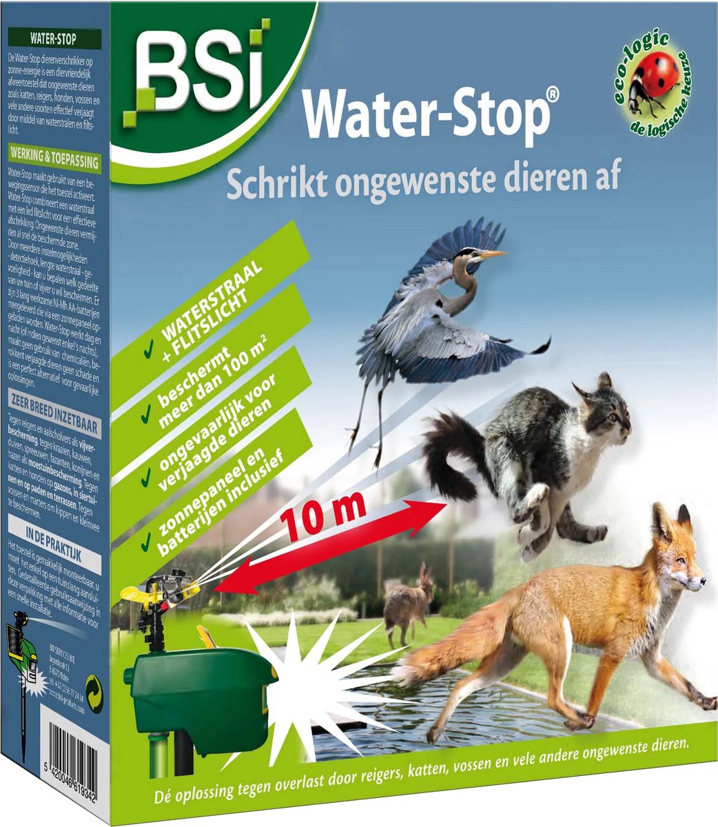 Bol.com BSI - Water-Stop met Sprinkler Technologie en flitslicht - Beschermen van planten en tuin - Afweer van ongewenste dieren... aanbieding