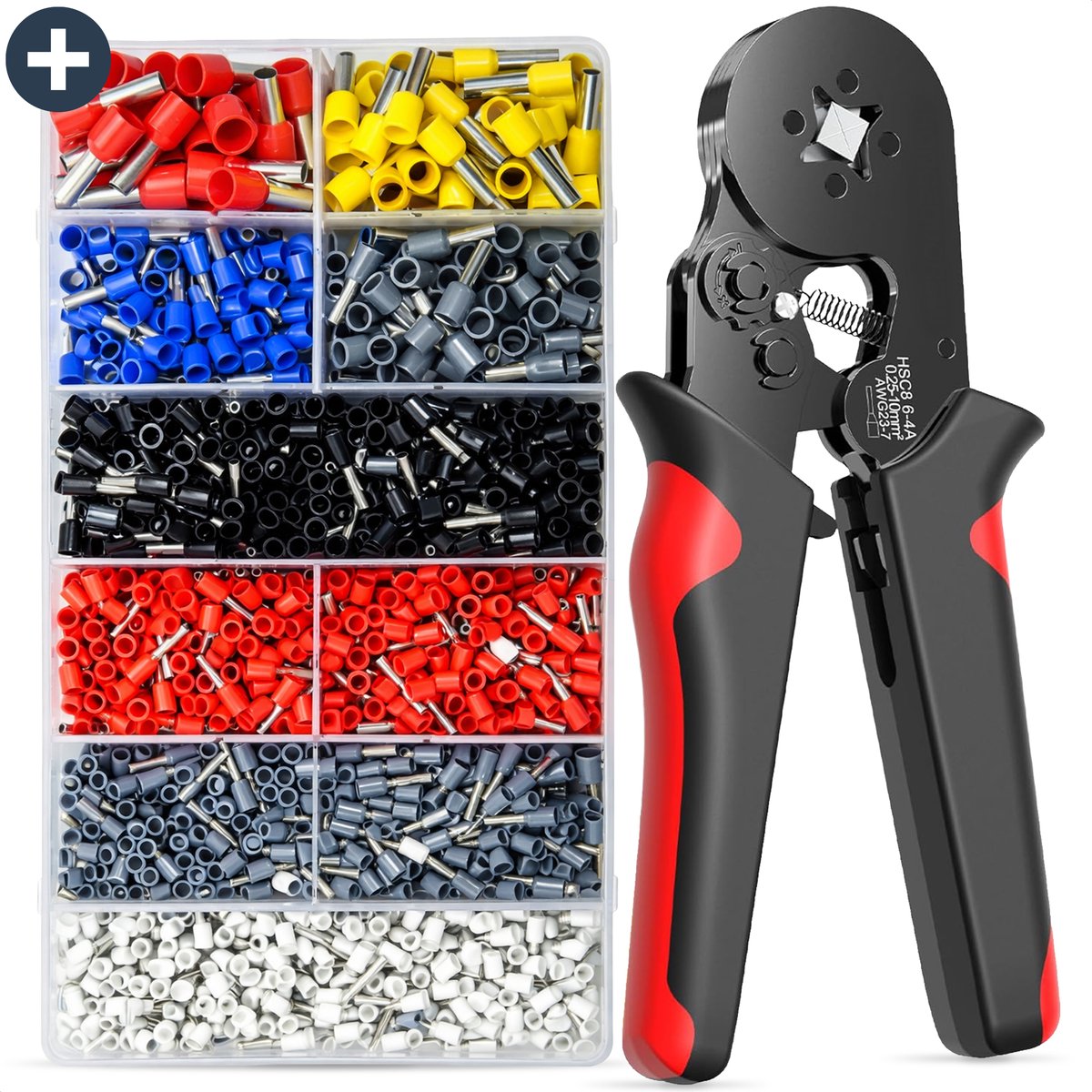 Striptang - Met 1800 huizen - RJ45 Connector - Connectoren - Adereindhulstang - Ratel - Pers - Kabelschoentang - Krimptangen - Adereindhulzen - Luft