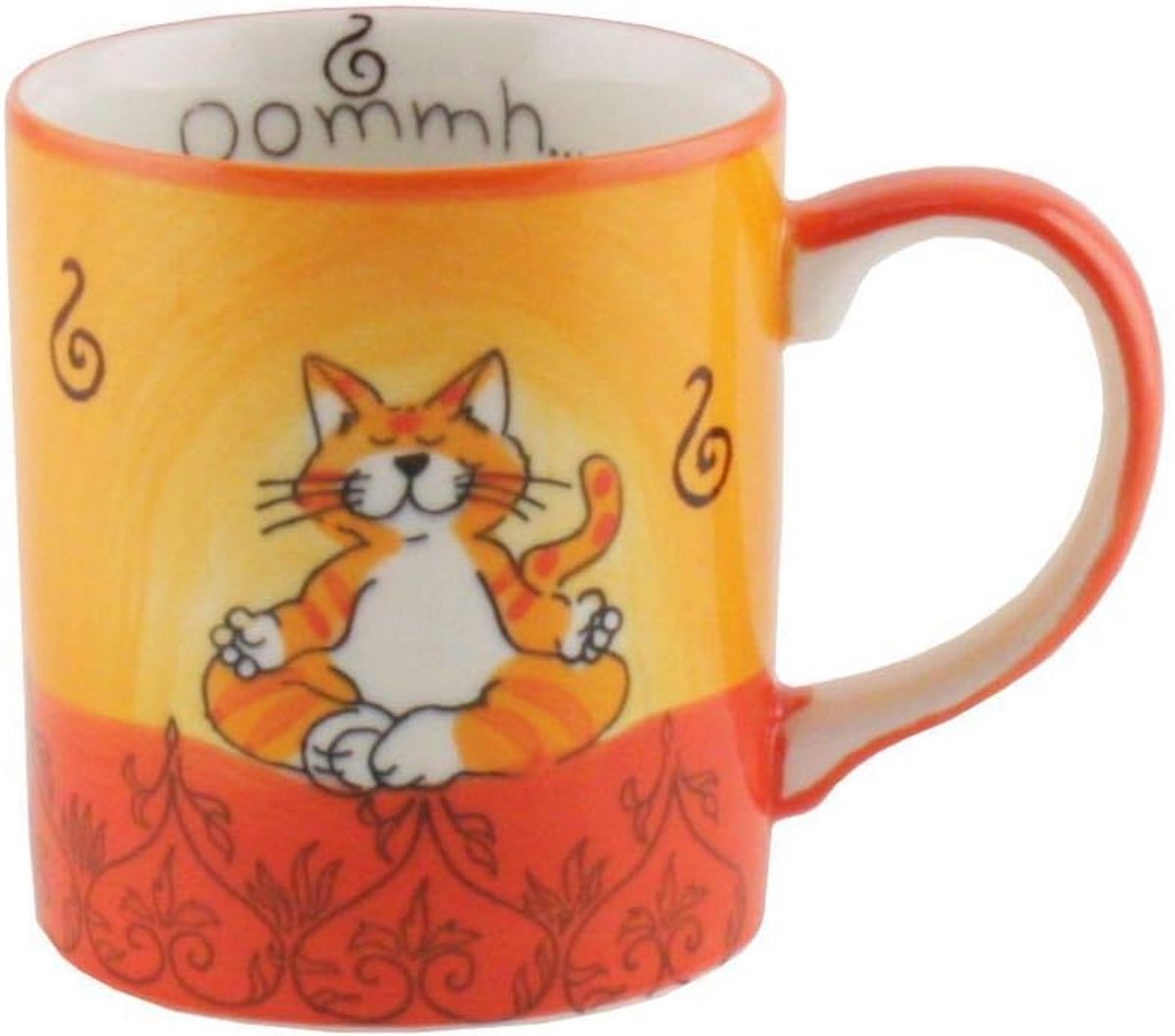 Handgeschilderde Keramische Mok met Ontspannende Kat - 250 ml