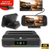 Turqero Nintendo Switch 2 TV Docking Station Set met RGB – 4K UHD – Oplaadstation met 2x Joy‑Con Oplaadplekken + Tv/Monitor aansluiting voor Schermprojectie - Switch 2 accessoires