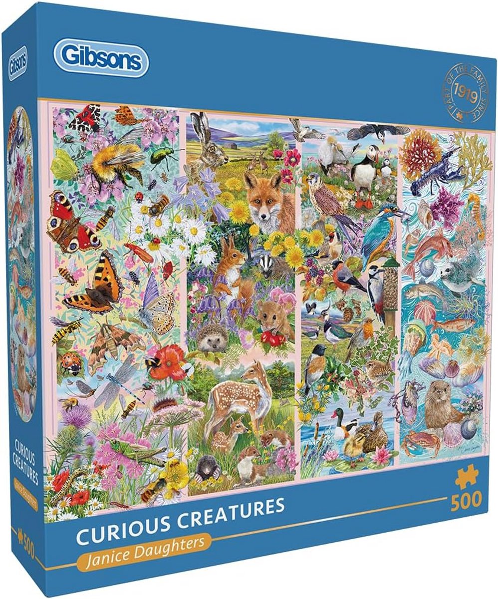 Legpuzzel 500 Stukjes - Kleurrijke Wilde Dieren en Botanische Natuur | Duurzaam Puzzel voor Volwassenen