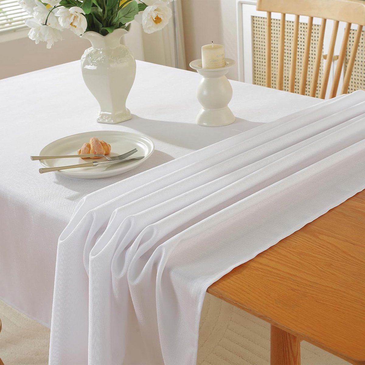 Waterdicht Rechthoekig Tafelkleed Afwasbaar Polyester voor Binnen en Buiten