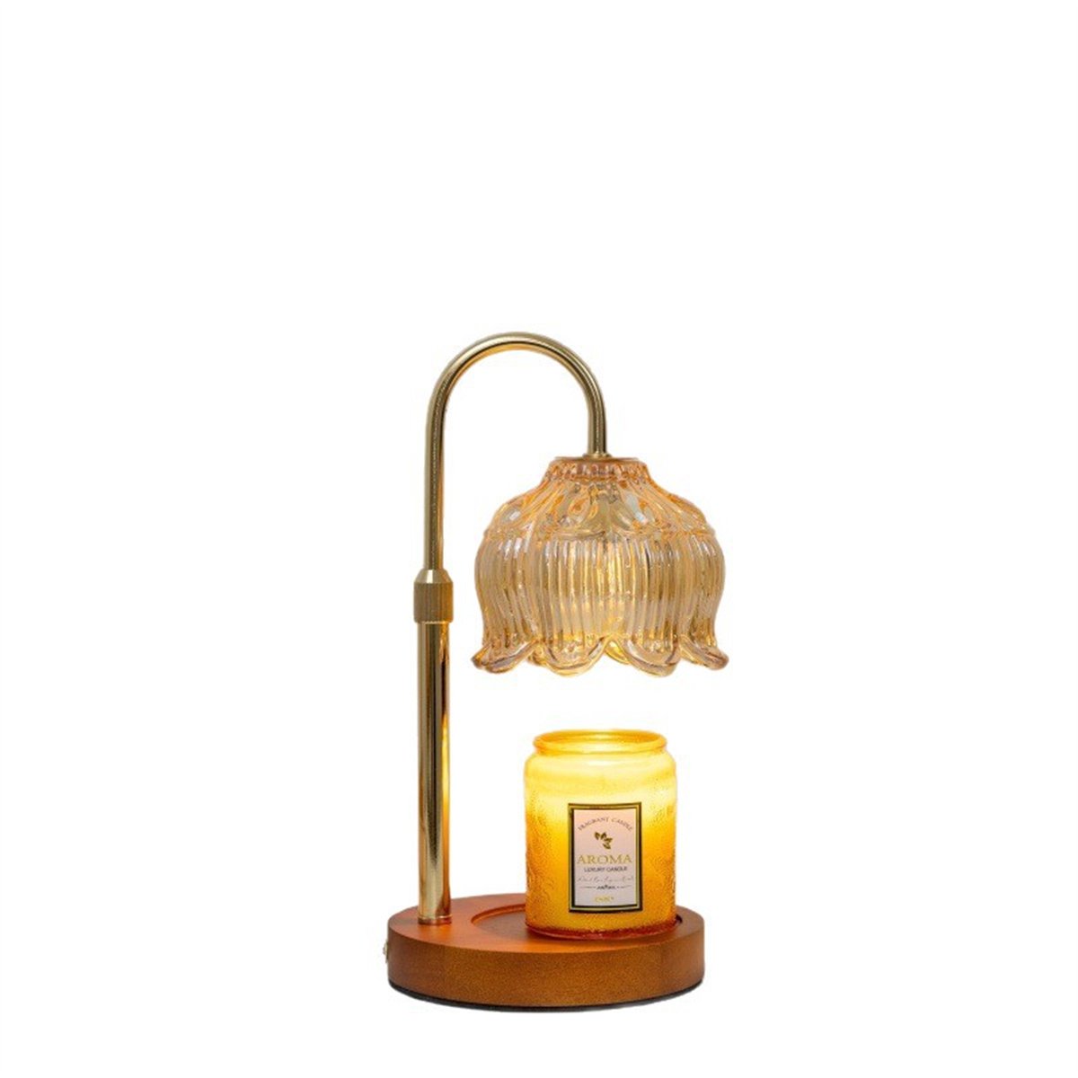 Ynkkvre -Kaarsenwarmer Lamp – Veilig Halogeen Waxwarmer voor Alle Kaarsformaten – Timer 2/4/6 Uur – Rookvrij & Geurversterkend – Ideaal Cadeau voor Thuis en Sfeer