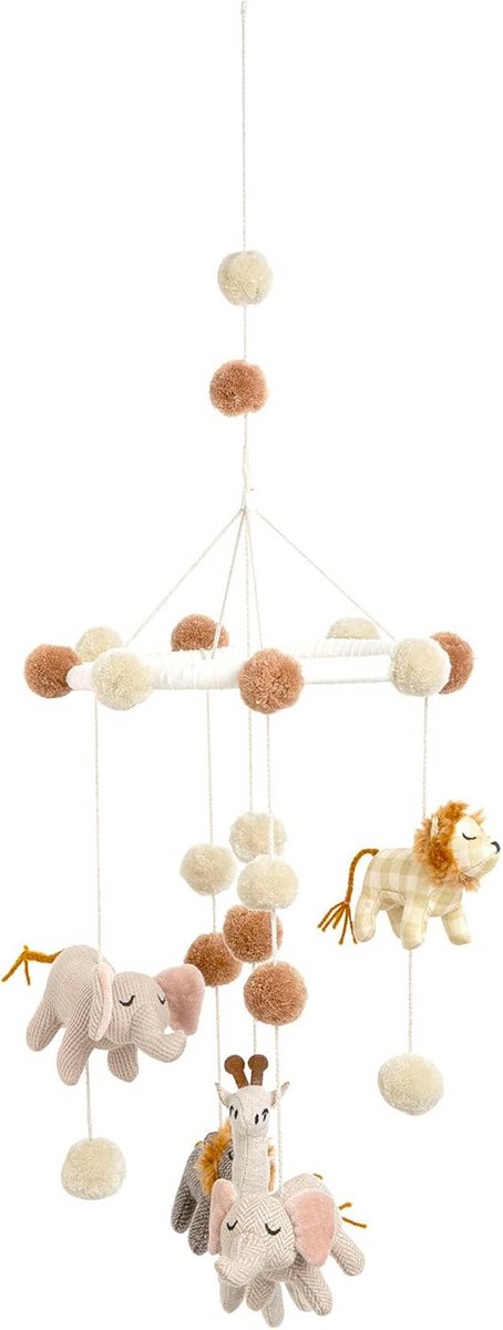 Luxe Wieg Mobiel voor Kinderkamer - Plafonddecoratie met Safari Dieren - Unisex