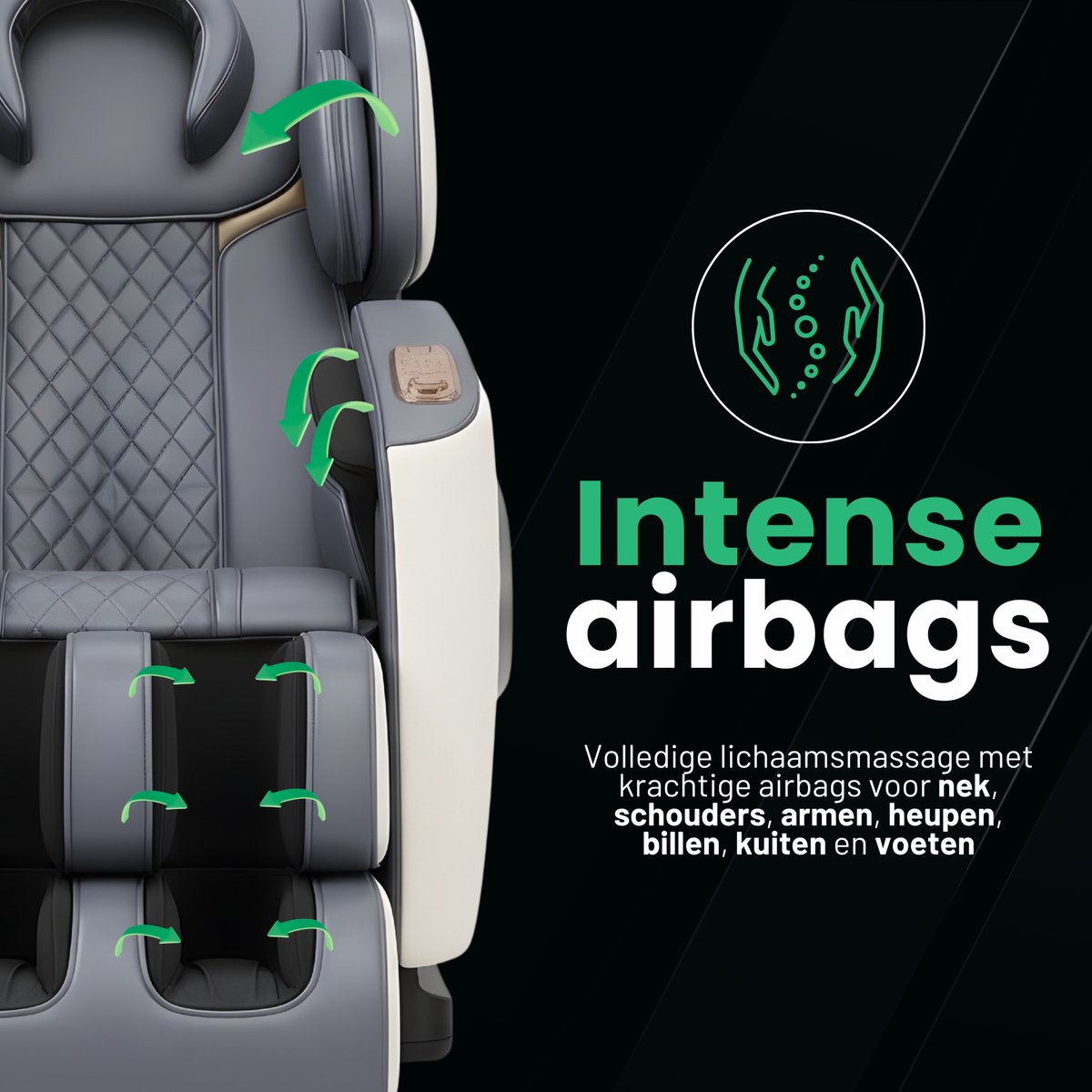 AlienComfort EOS Massagestoel met 10 Rollers en 18 Airbags - afbeelding 3