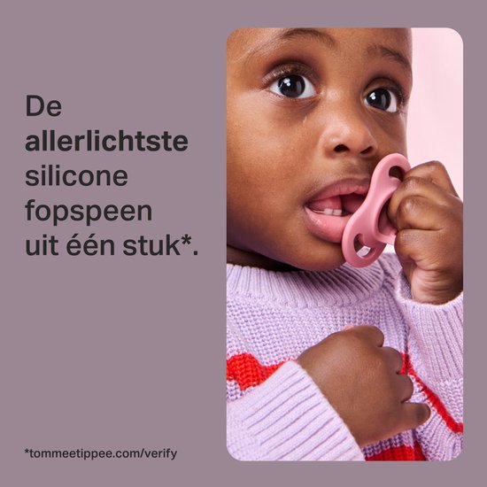 Tommee Tippee Ultra-light StayPut fopspeen - 18-36 maanden - set van 4 - silicone fopspeen uit één stuk - Roze multi van Merkloos — afbeelding 4