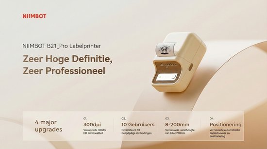 NIIMBOT Etikettendrucker B21 Pro, 300dpi Selbstklebendes Etikettiergerät Bluetooth Beschriftungsgerät Label Printer Fotodrucker für Lernen, Studiennotizen, Bilderdruck, Scrapbooking, Avocadogrün