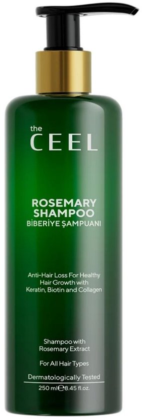 The Ceel Rozemarijnshampoo voor betere haargroei met keratine, biotine en collageenextract - Rosemary shampoo - Rozemarijn shampoo tegen haaruitval, dunner wordend haar en voor betere haargroei 250 ml