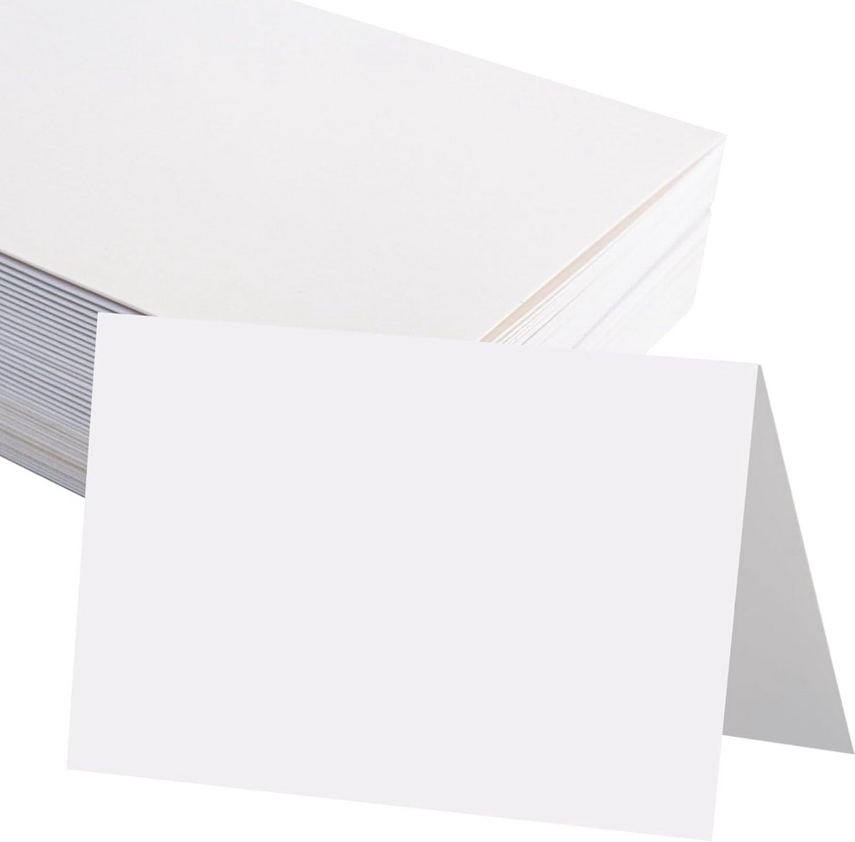50 Witte Onbedrukte Vouwkaarten 127x178mm Karton voor Trouwen en Uitnodigingen