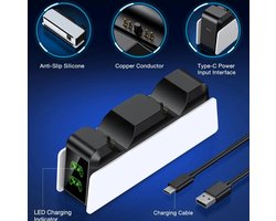 Oplaadstation geschikt voor Playstation 5 - Dual Oplader geschikt voor Sony PS5 - Charging Dock - Controller Oplaadstation geschikt voor PS5 - LED Indicatie - Charging station - Stijl 2