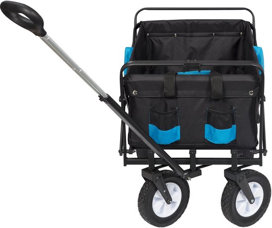 Woltu Bolderkar - Opvouwbare Bolderkar - Opvouwbare Tuinwagen - Tuinkar - Tuintrolley - Trolley - Transportkar - Blauw/Zwart van WOLTU — afbeelding 2